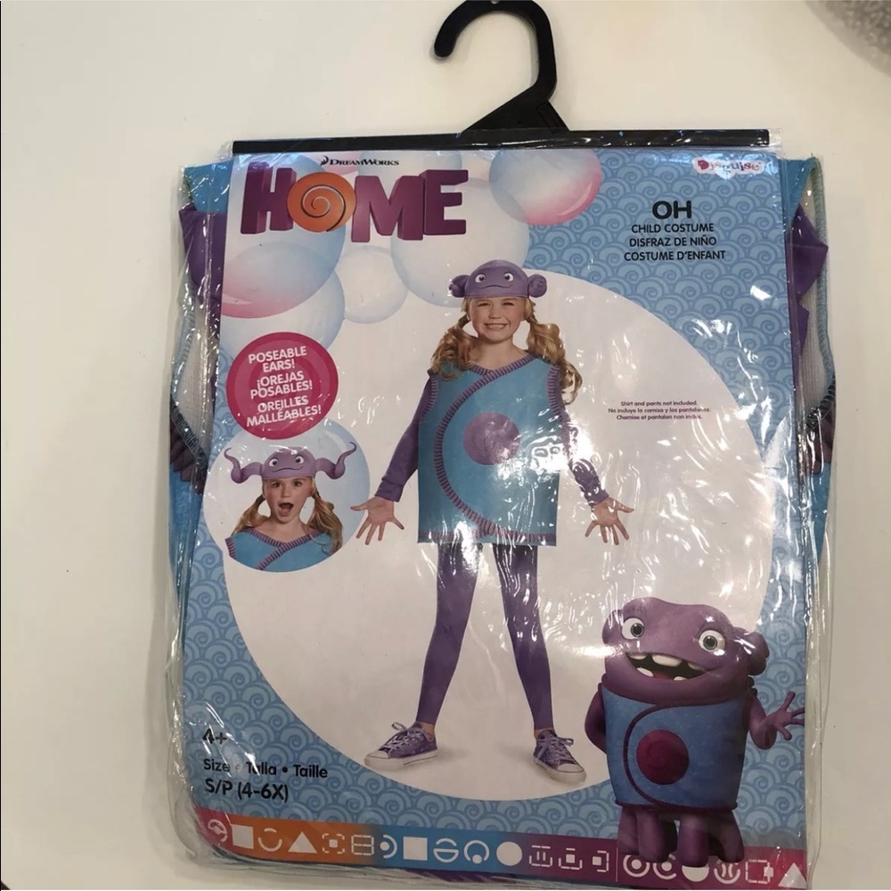Home Movie OH Alien Childs Halloween Costume  4-6x